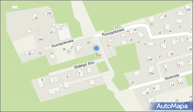 Nieporęt, Białego Bzu, 2, mapa Nieporęt