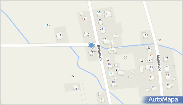 Nowa Wieś, Bielańska, 13, mapa Nowa Wieś