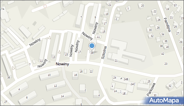 Nowiny, Białe Zagłębie, 19, mapa Nowiny