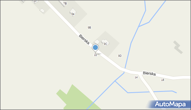 Odrzykoń, Bierska, 12, mapa Odrzykoń
