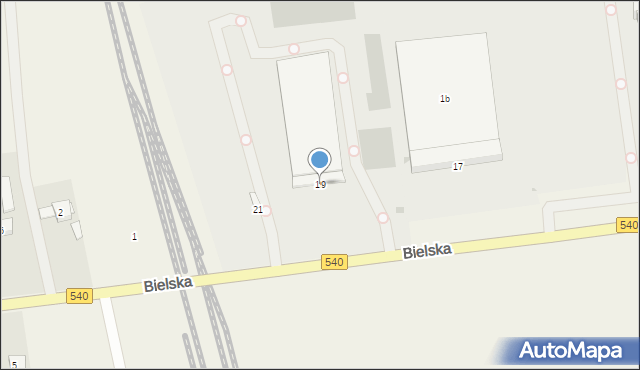 Ogorzelice, Bielska, 19, mapa Ogorzelice