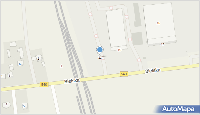 Ogorzelice, Bielska, 21, mapa Ogorzelice