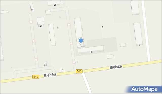 Ogorzelice, Bielska, 7, mapa Ogorzelice