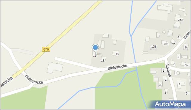 Ogrodniczki, Białostocka, 13/1, mapa Ogrodniczki