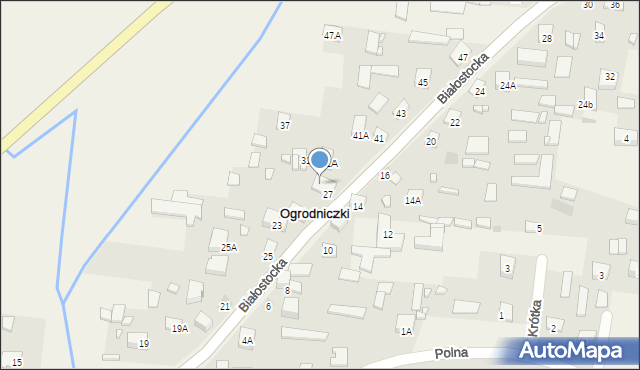 Ogrodniczki, Białostocka, 29, mapa Ogrodniczki