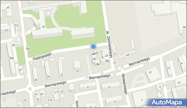 Opoczno, Biernackiego Edmunda, 18a, mapa Opoczno
