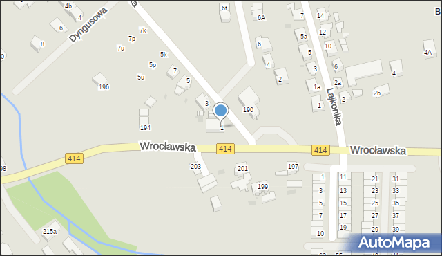 Opole, Bierkowicka, 1, mapa Opola