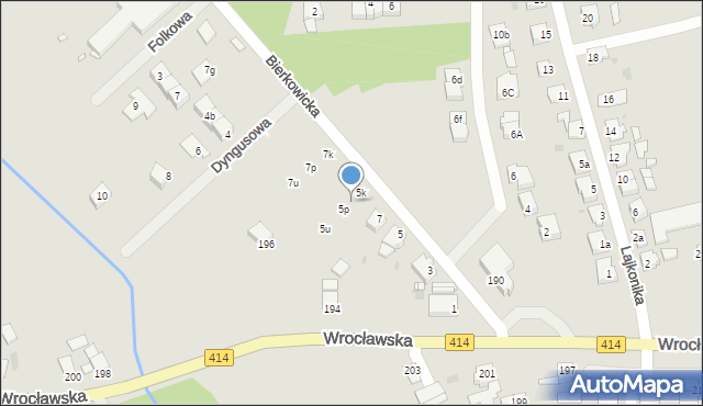 Opole, Bierkowicka, 5m, mapa Opola