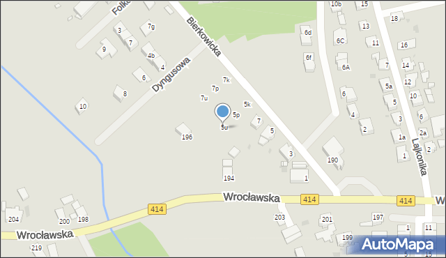 Opole, Bierkowicka, 5w, mapa Opola