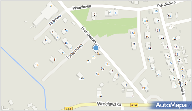 Opole, Bierkowicka, 7m, mapa Opola