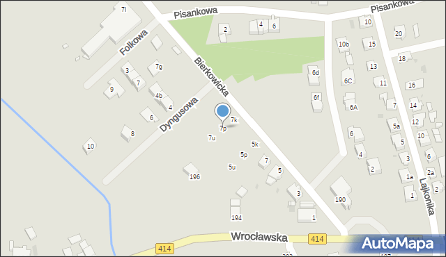 Opole, Bierkowicka, 7p, mapa Opola