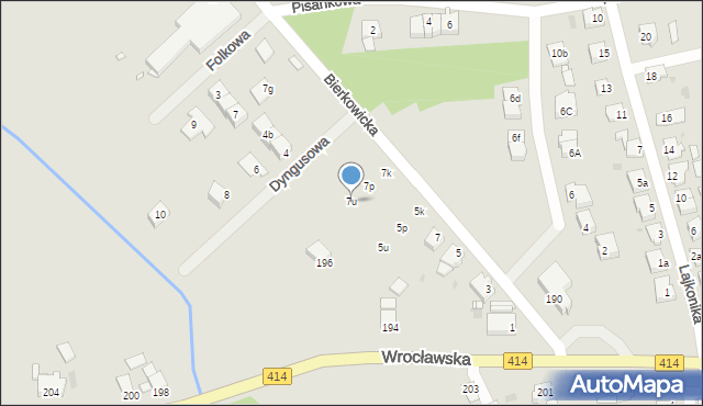 Opole, Bierkowicka, 7u, mapa Opola