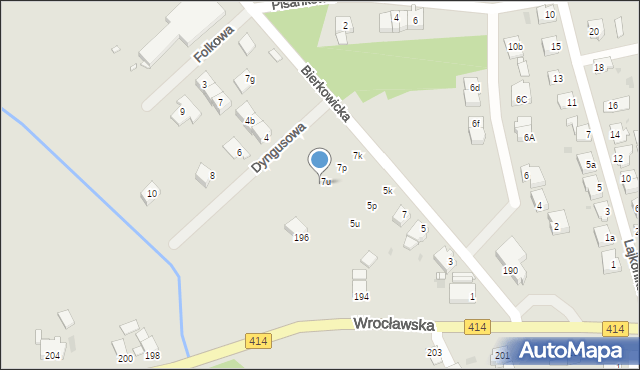 Opole, Bierkowicka, 7w, mapa Opola