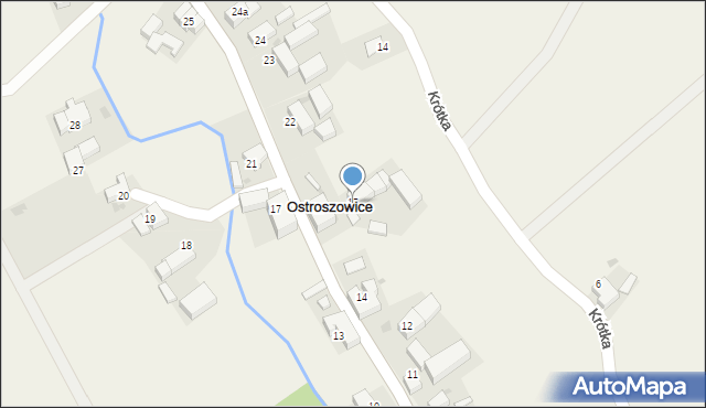 Ostroszowice, Bielawska, 15, mapa Ostroszowice