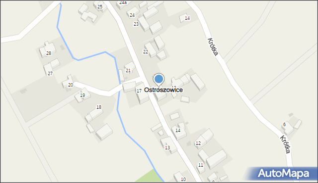 Ostroszowice, Bielawska, 16, mapa Ostroszowice