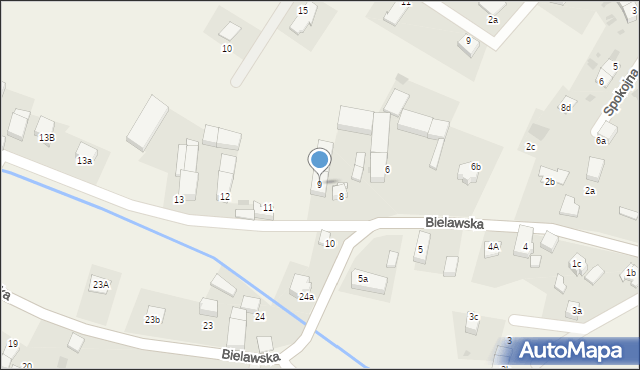 Piława Dolna, Bielawska, 9, mapa Piława Dolna