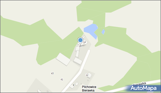Pilchowice, Bierawka, 10, mapa Pilchowice