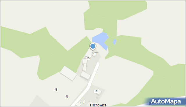 Pilchowice, Bierawka, 14, mapa Pilchowice