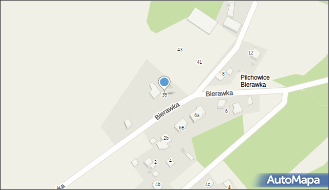 Pilchowice, Bierawka, 35, mapa Pilchowice