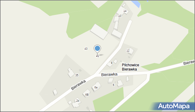 Pilchowice, Bierawka, 41, mapa Pilchowice
