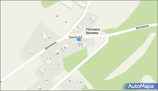 Pilchowice, Bierawka, 6, mapa Pilchowice