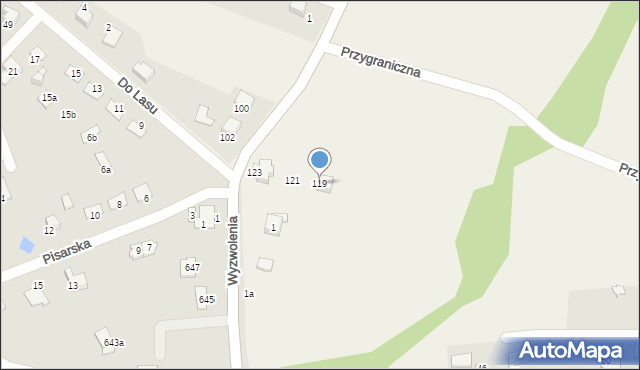 Pisarzowice, Bielska, 119, mapa Pisarzowice