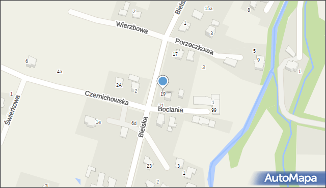 Pisarzowice, Bielska, 19, mapa Pisarzowice