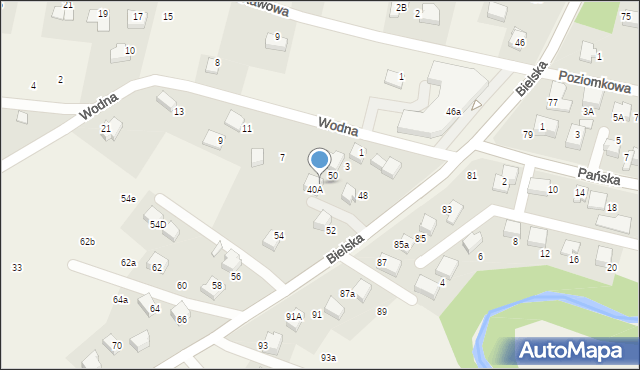 Pisarzowice, Bielska, 50A, mapa Pisarzowice