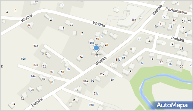 Pisarzowice, Bielska, 52, mapa Pisarzowice