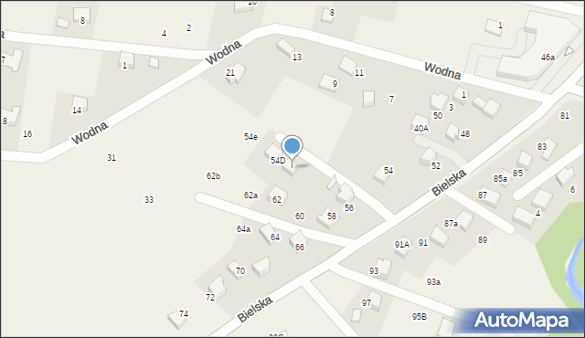 Pisarzowice, Bielska, 54c, mapa Pisarzowice