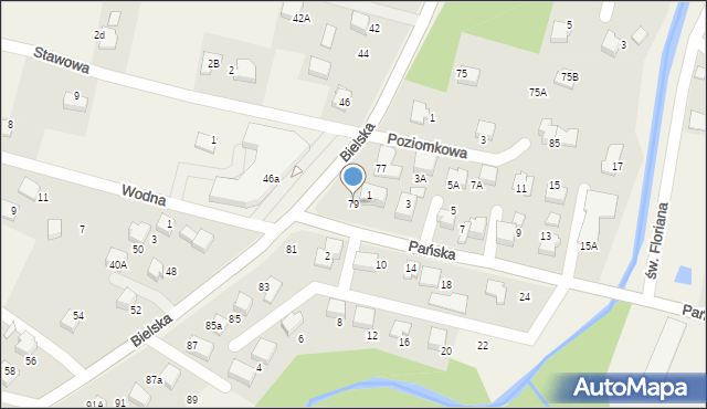 Pisarzowice, Bielska, 79, mapa Pisarzowice