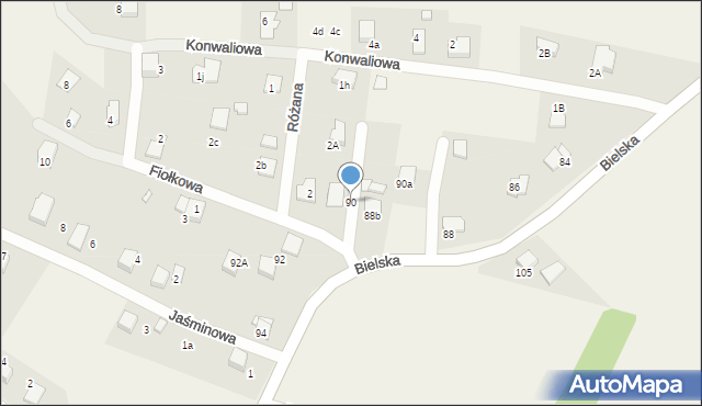 Pisarzowice, Bielska, 90, mapa Pisarzowice