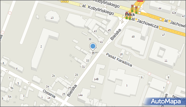 Płock, Bielska, 35, mapa Płock