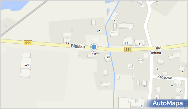Pogórze, Bielska, 138, mapa Pogórze