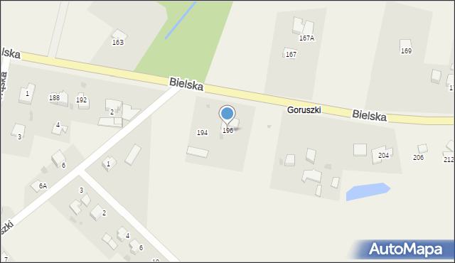 Pogórze, Bielska, 196, mapa Pogórze