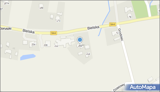 Pogórze, Bielska, 202, mapa Pogórze