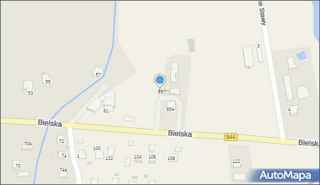 Pogórze, Bielska, 65, mapa Pogórze