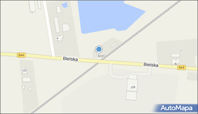 Pogórze, Bielska, 77, mapa Pogórze