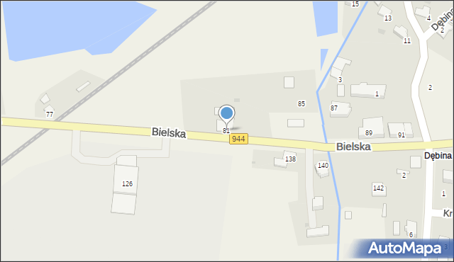 Pogórze, Bielska, 81, mapa Pogórze