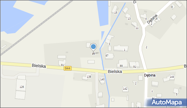 Pogórze, Bielska, 85, mapa Pogórze