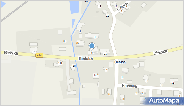 Pogórze, Bielska, 89, mapa Pogórze