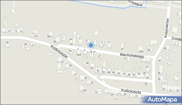 Proszowice, Biechońskiego Jerzego, 6, mapa Proszowice