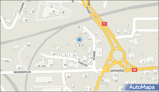 Przemyśl, Bilana Włodzimierza, 5, mapa Przemyśla