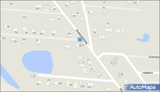 Pułtusk, Białowiejska, 35, mapa Pułtusk