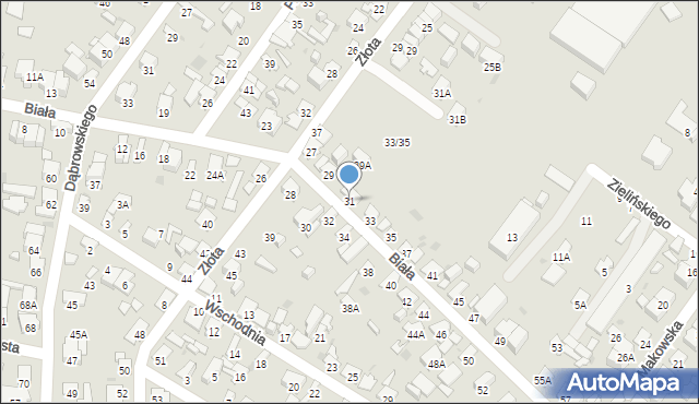 Radom, Biała, 31, mapa Radomia