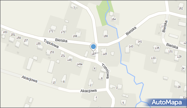 Roczyny, Bielska, 147, mapa Roczyny