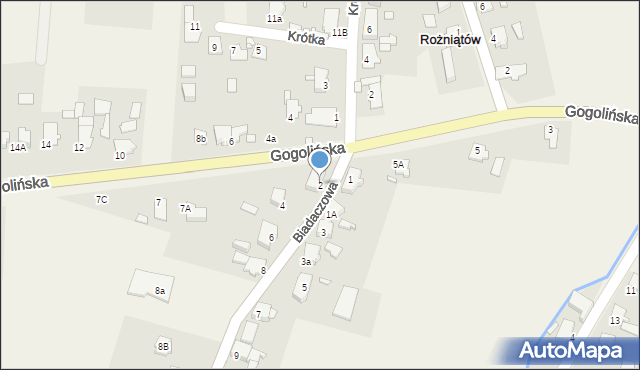 Rożniątów, Biadaczowa, 2, mapa Rożniątów