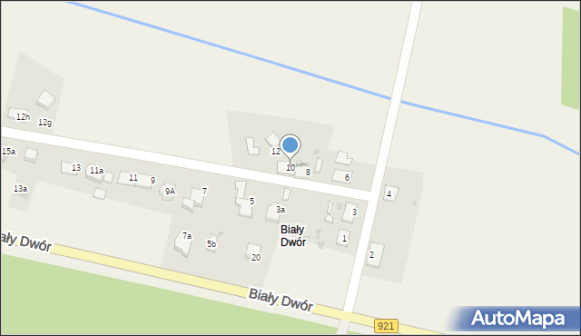 Rudy, Biały Dwór, 10, mapa Rudy