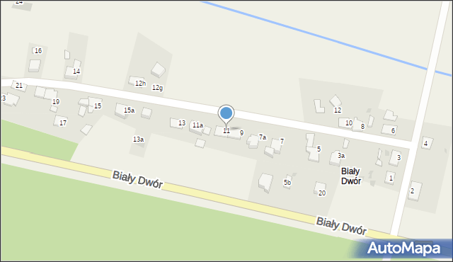 Rudy, Biały Dwór, 11, mapa Rudy