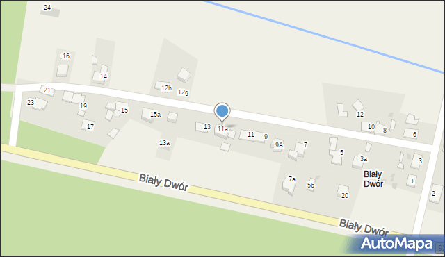 Rudy, Biały Dwór, 11a, mapa Rudy